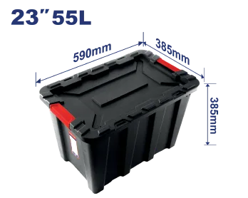Caja Almacenamiento 23" (55Lts) Negra T/V