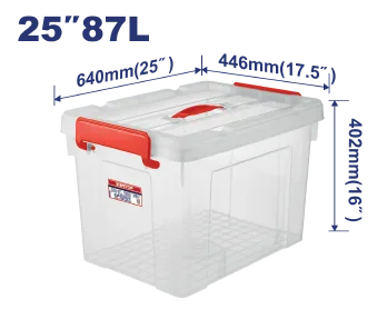 Caja Almacenamiento 25" (87Lts) Transp T/V