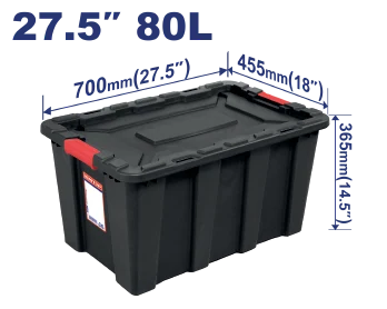 Caja Almacenamiento 27.5" (80Lts) Negra T/V
