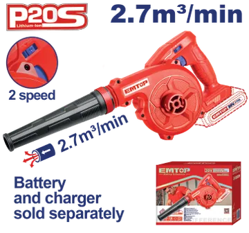 Soplador Hojas Inalámbrico 20V S/Bat S/Carg
