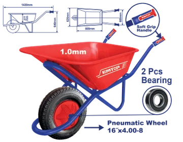 Carretilla 6' Roja Aire/Tubu- Lar M/Metal