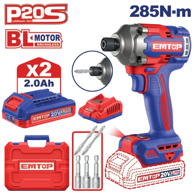 Atornillador 20V 1/4" C/Baterias+ Acce