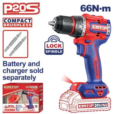 Taladro Inalámbrico 1/2'' 20V S/Bat S/Carg