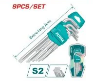 Juego de llaves Torx TOTAL · 9 piezas