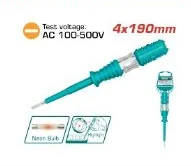 Probador de voltaje tipo lápiz TOTAL · 4 × 190 mm