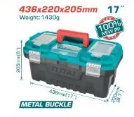 Caja de herramientas TOTAL · 436 × 220 × 205 mm