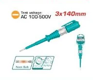Probador de voltaje tipo lápiz TOTAL · 3 × 140 mm