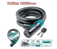 Candado con cable TOTAL · 20 × 1200 mm