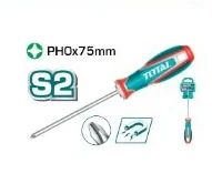 Destornillador TOTAL · PH0 × 75 mm