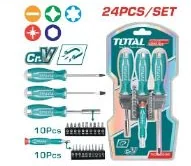 Juego de destornilladores TOTAL · 24 piezas