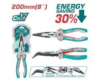 Pinza de punta curva TOTAL · 200 mm